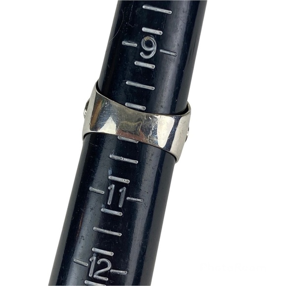 Vintage Large Sterling Agate Ring Southwestern Western Tribal Silver Size 10 - Picture 8 of 9